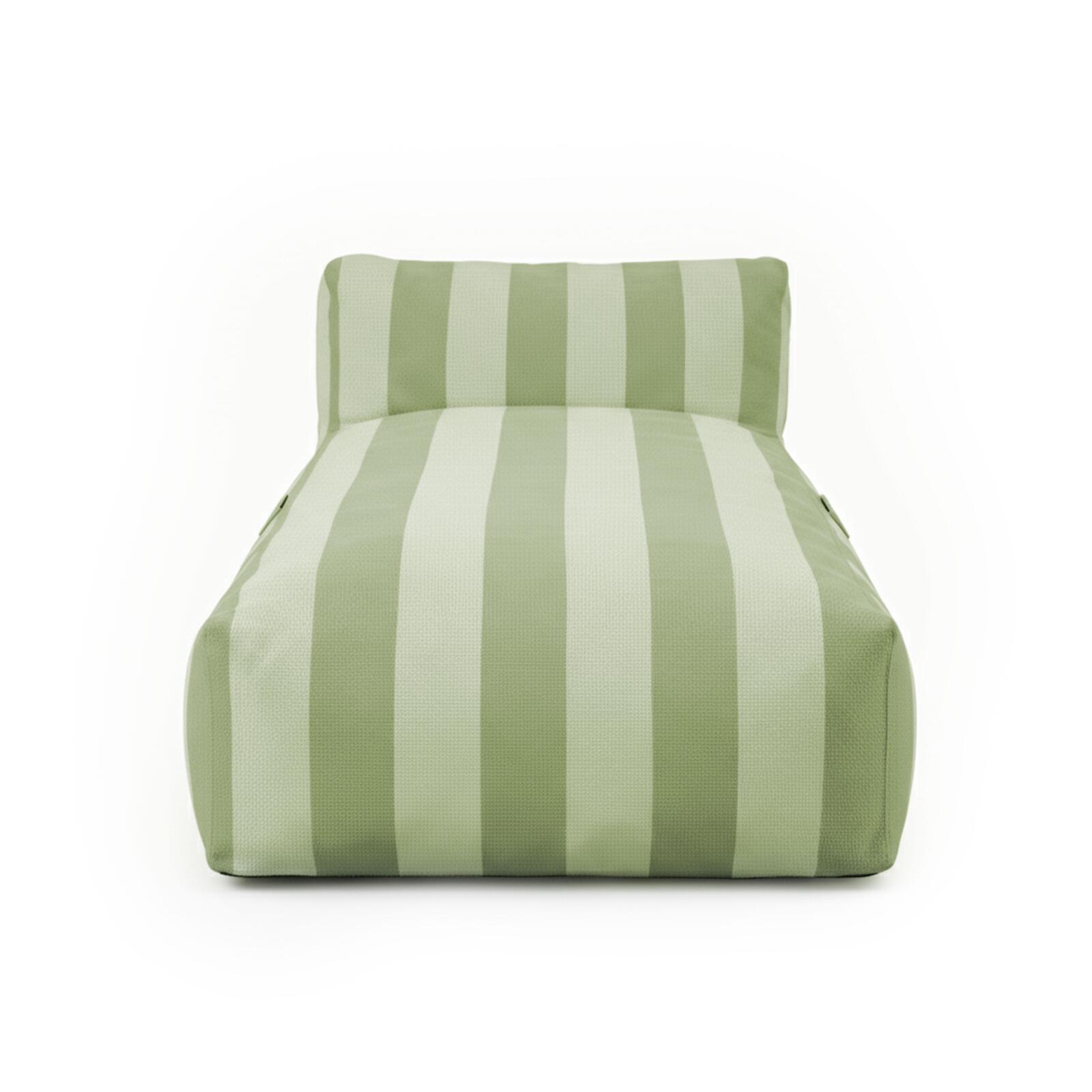 Chaiselongue im gestreiften Design für ein modulares Outdoor-Sofa