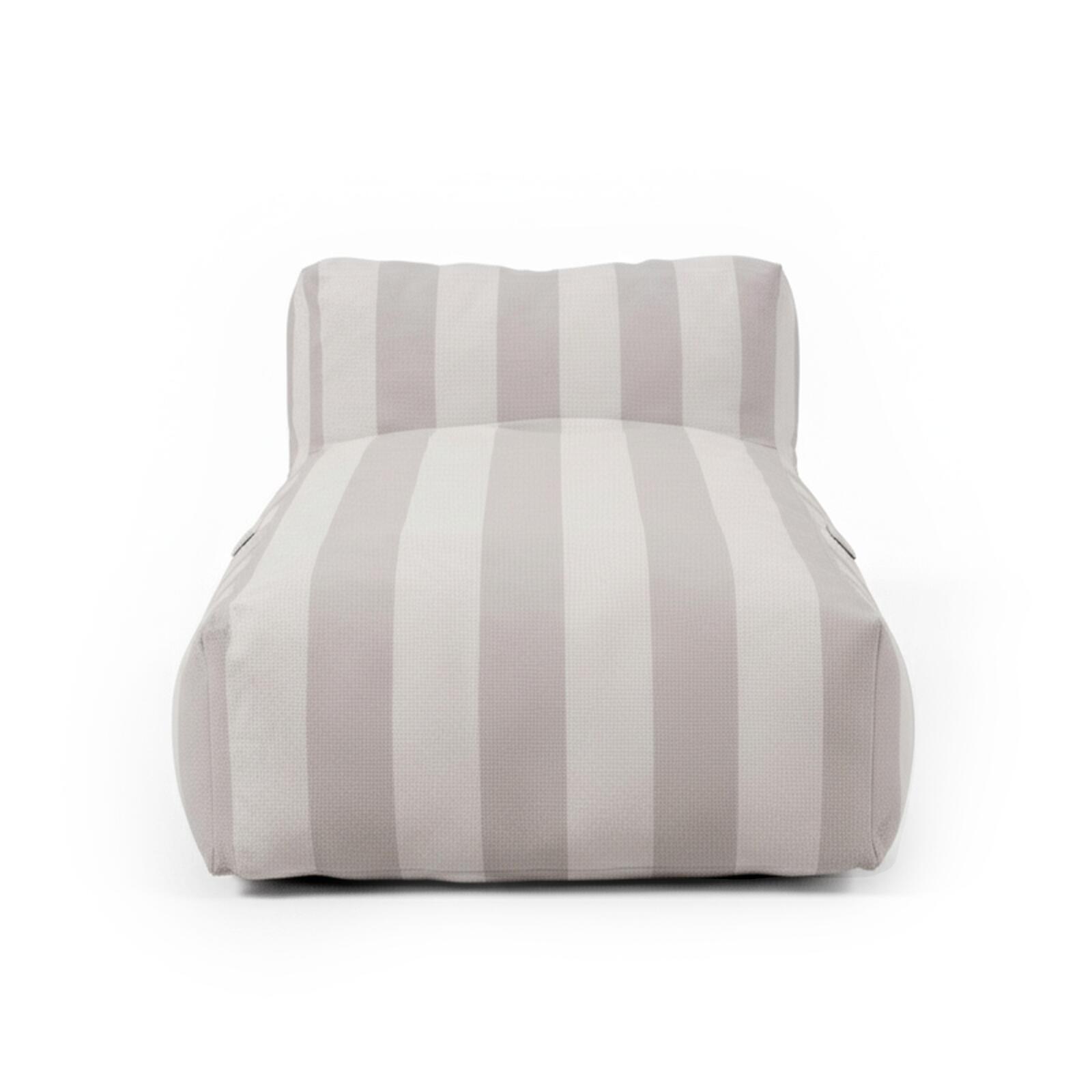Chaiselongue im gestreiften Design für ein modulares Outdoor-Sofa