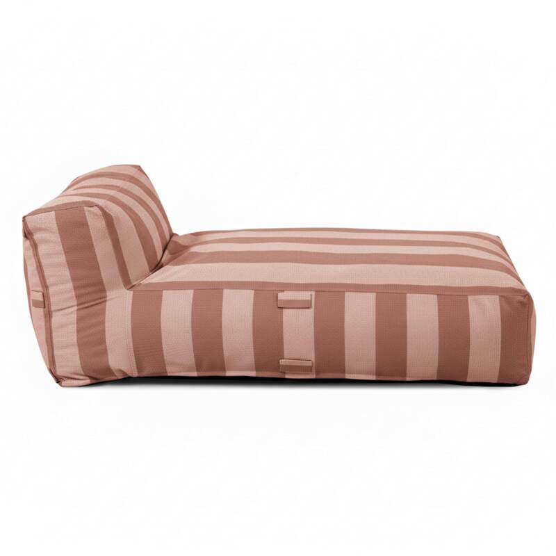 Chaiselongue im gestreiften Design für ein modulares Outdoor-Sofa