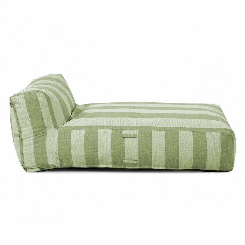 Chaiselongue im gestreiften Design für ein modulares Outdoor-Sofa