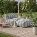 Chaiselongue im gestreiften Design für ein modulares Outdoor-Sofa