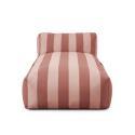 Chaiselongue im gestreiften Design für ein modulares Outdoor-Sofa