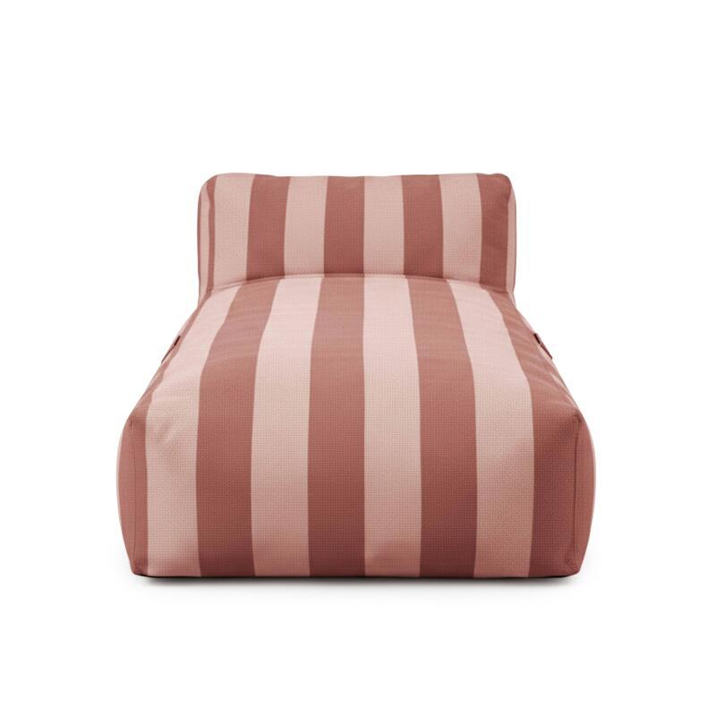 Chaiselongue im gestreiften Design für ein modulares Outdoor-Sofa