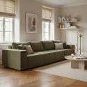 Modulares Sofa 4-Sitzer aus Stoff mit Kissen