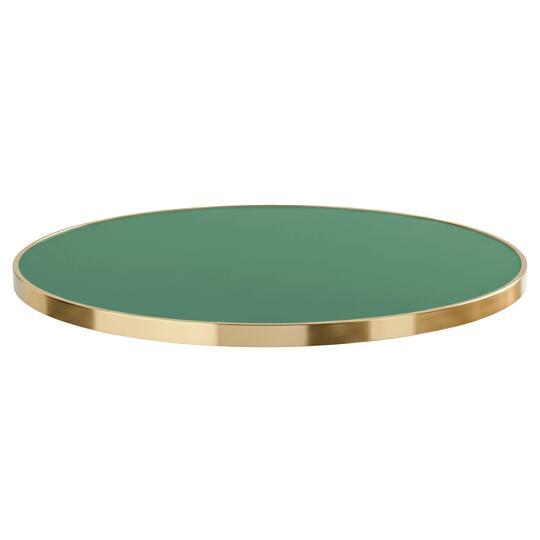 Tischplatte aus Sperrholz mit Laminatbeschichtung und Aluminiumkanten ⌀60 cm