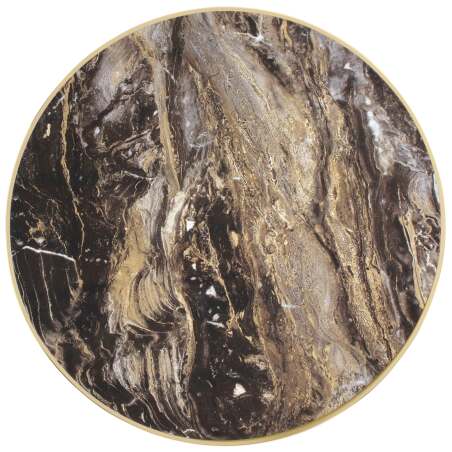 Tischplatte aus Sperrholz mit Laminatbeschichtung und Aluminiumkanten ⌀60 cm