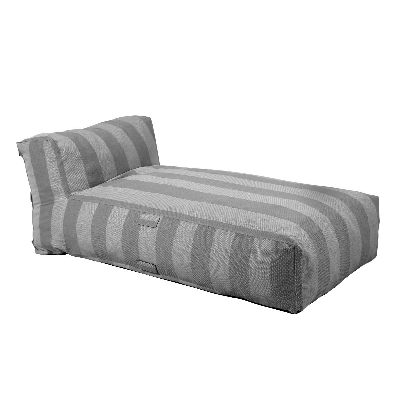 Chaiselongue im gestreiften Design für ein modulares Outdoor-Sofa