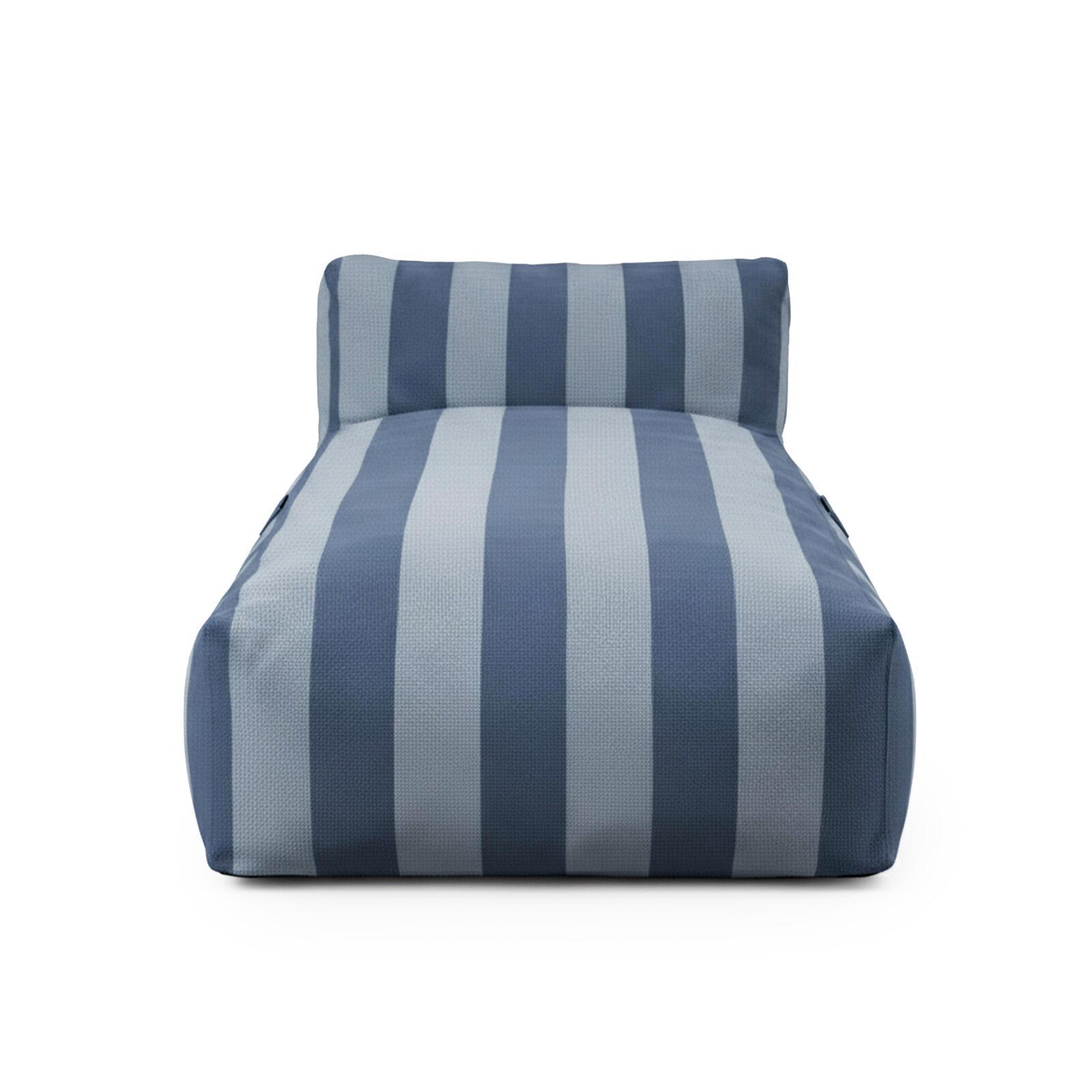 Chaiselongue im gestreiften Design für ein modulares Outdoor-Sofa
