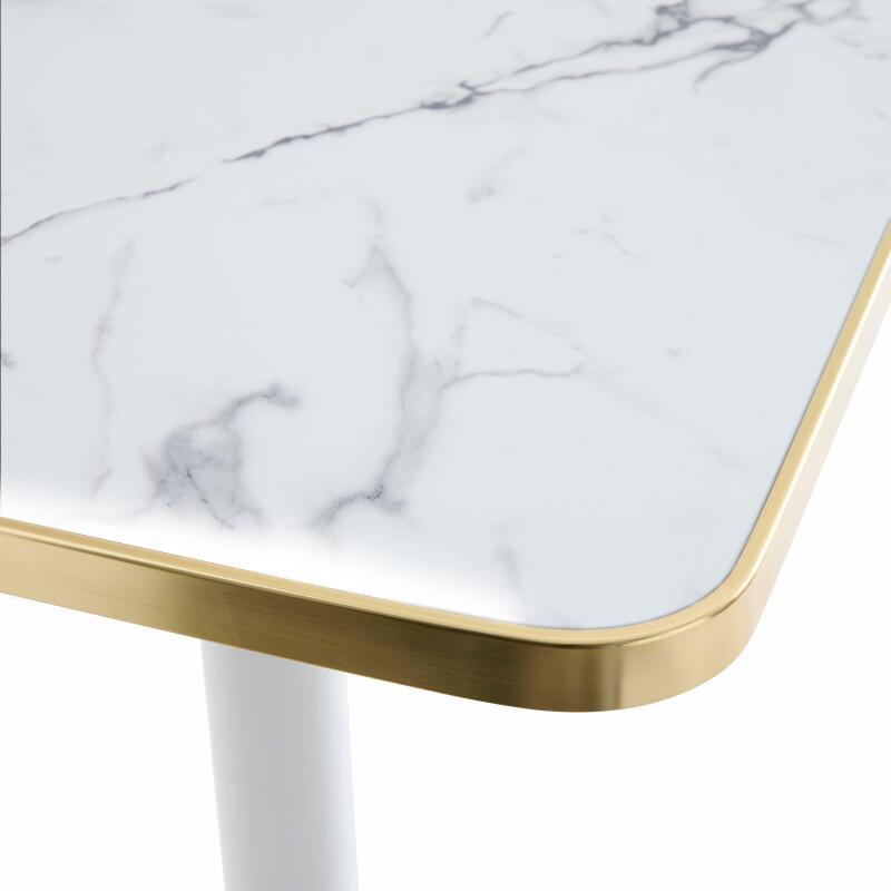 Tischplatte aus Sperrholz mit Laminatbeschichtung 70x70 cm mit Aluminiumkanten (2/7)