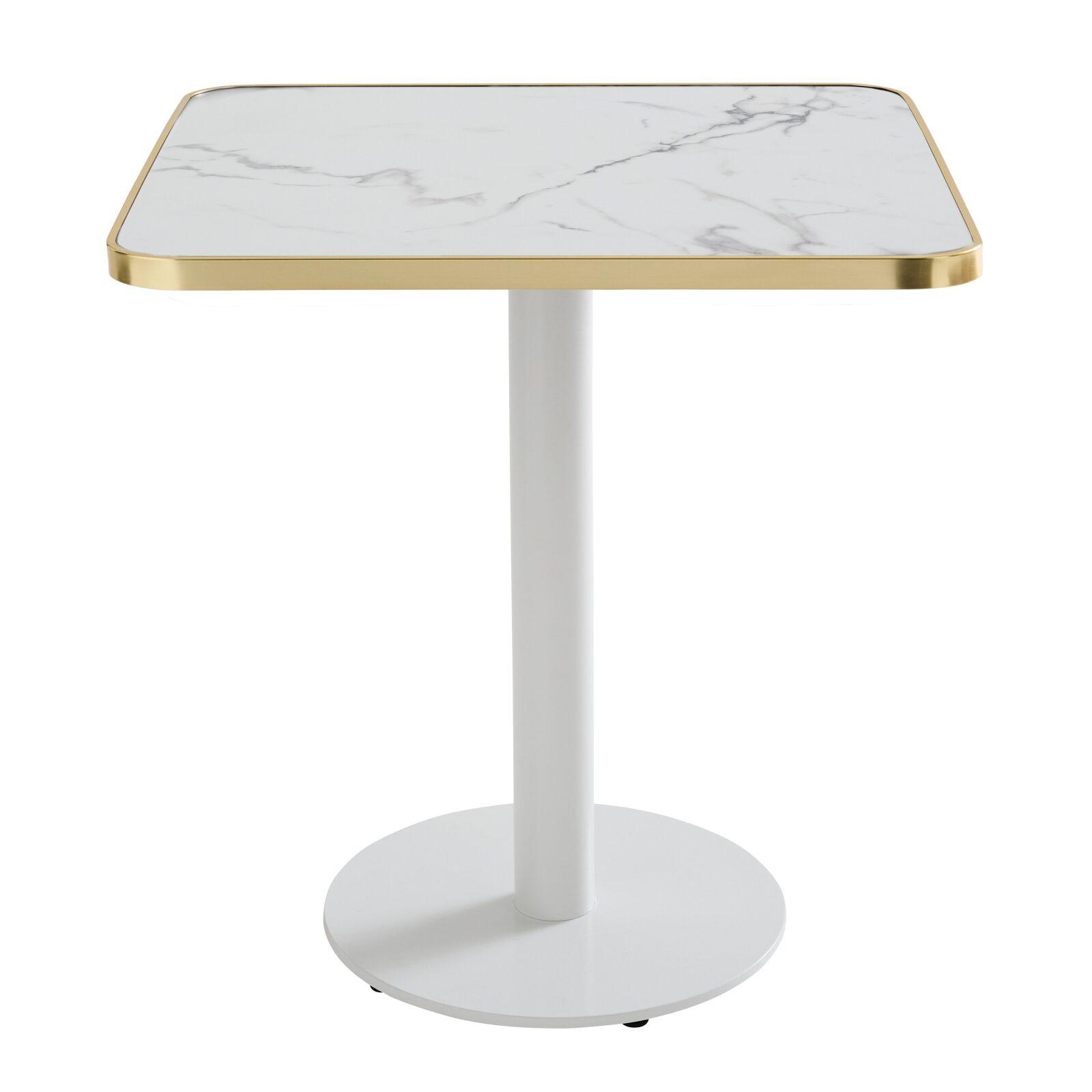 Tischplatte aus Sperrholz mit Laminatbeschichtung 70x70 cm mit Aluminiumkanten