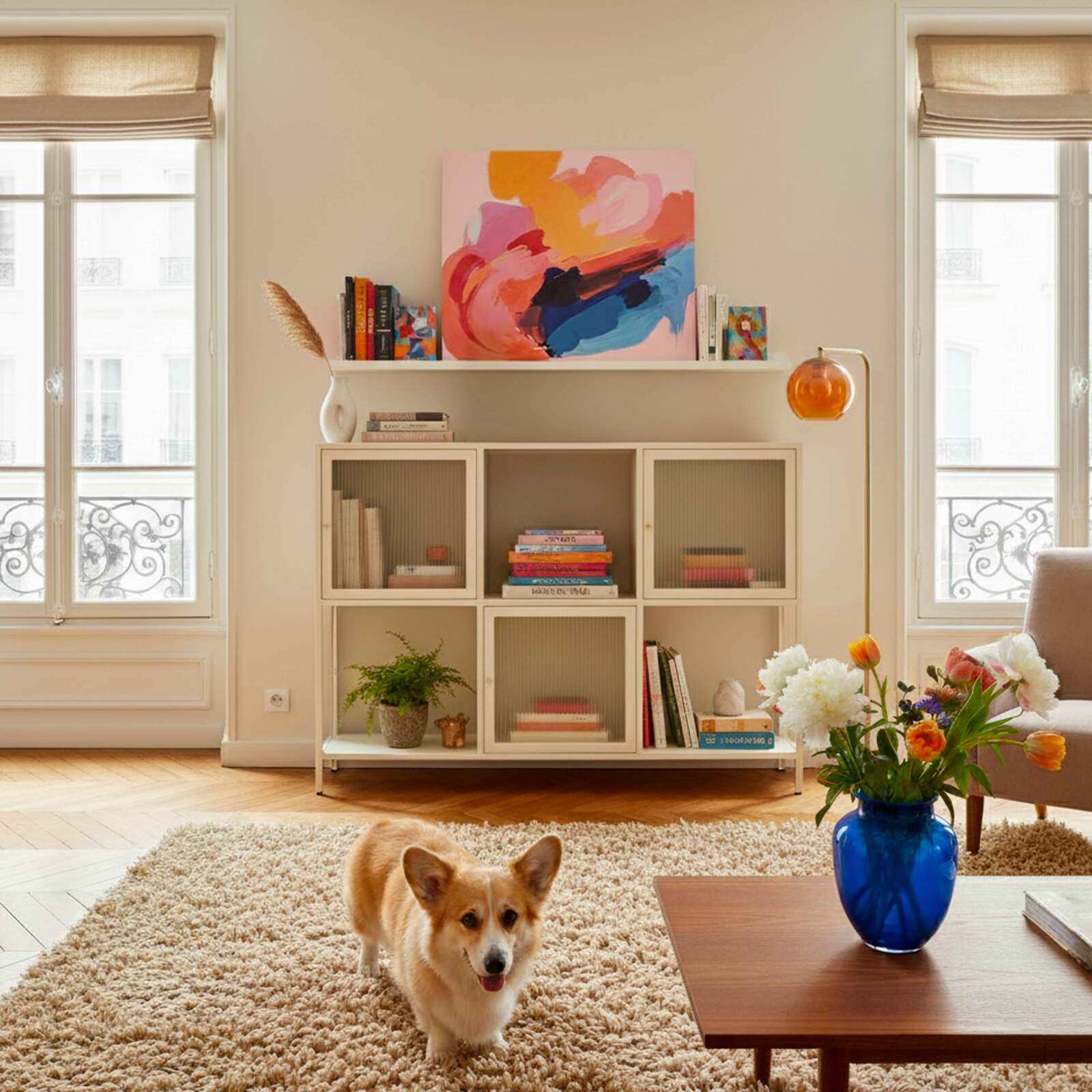 Sideboard aus Metall, 3 Türen, 120 cm