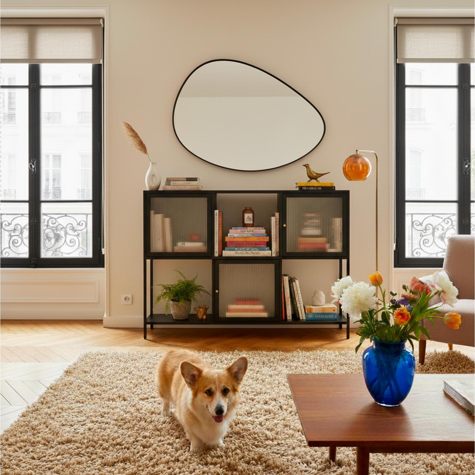 Sideboard aus Metall, 3 Türen, 120 cm