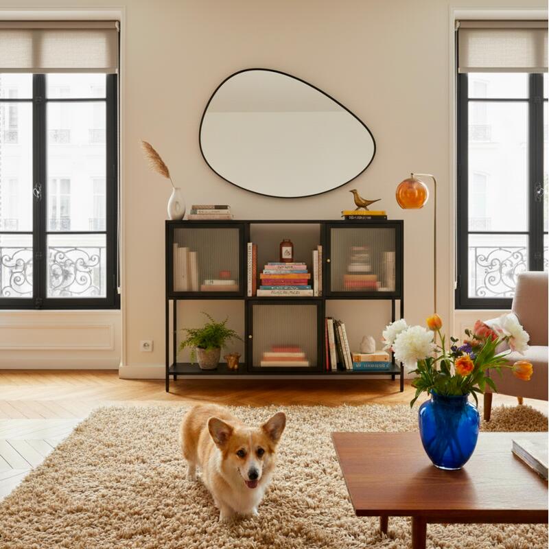 Sideboard aus Metall, 3 Türen, 120 cm (2/9)