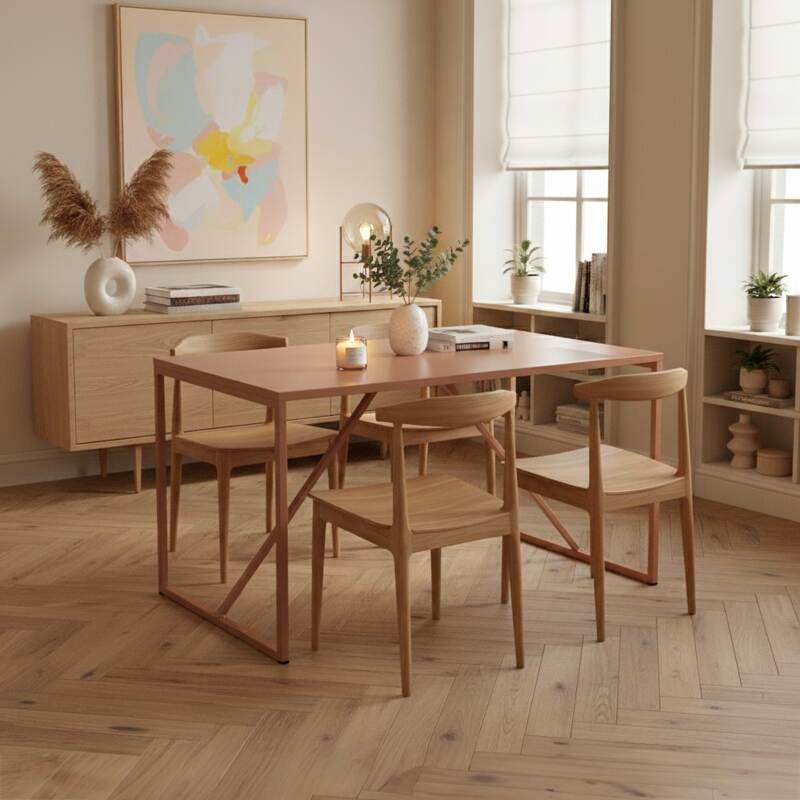 Esstisch aus Metall, für 4 Personen