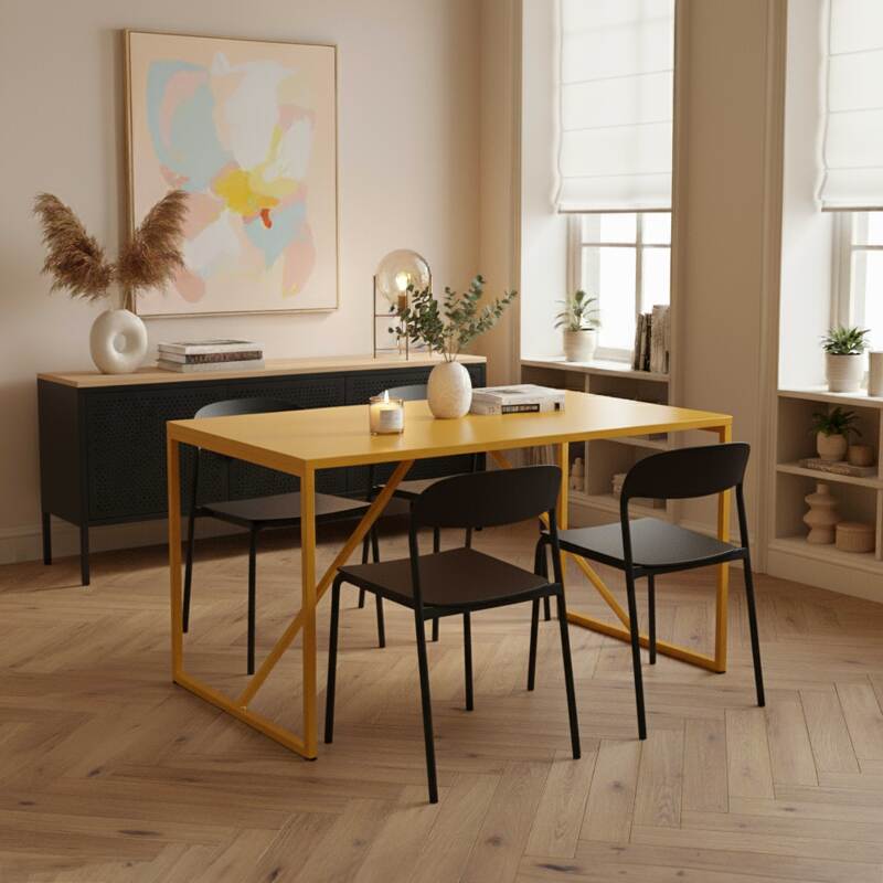 Esstisch aus Metall, für 4 Personen