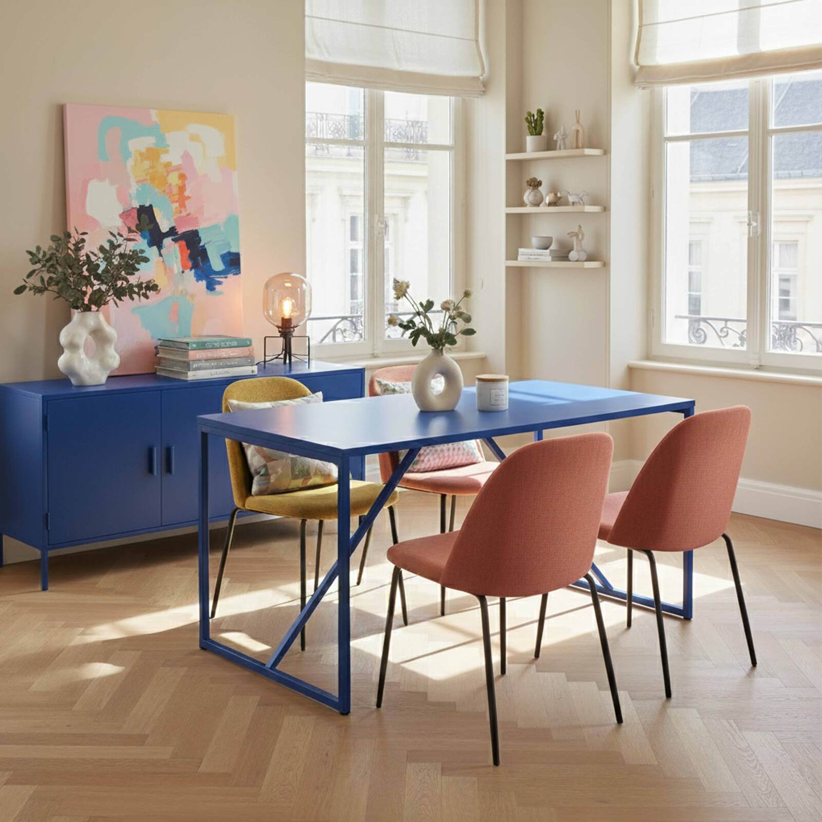 Esstisch aus Metall, für 4 Personen