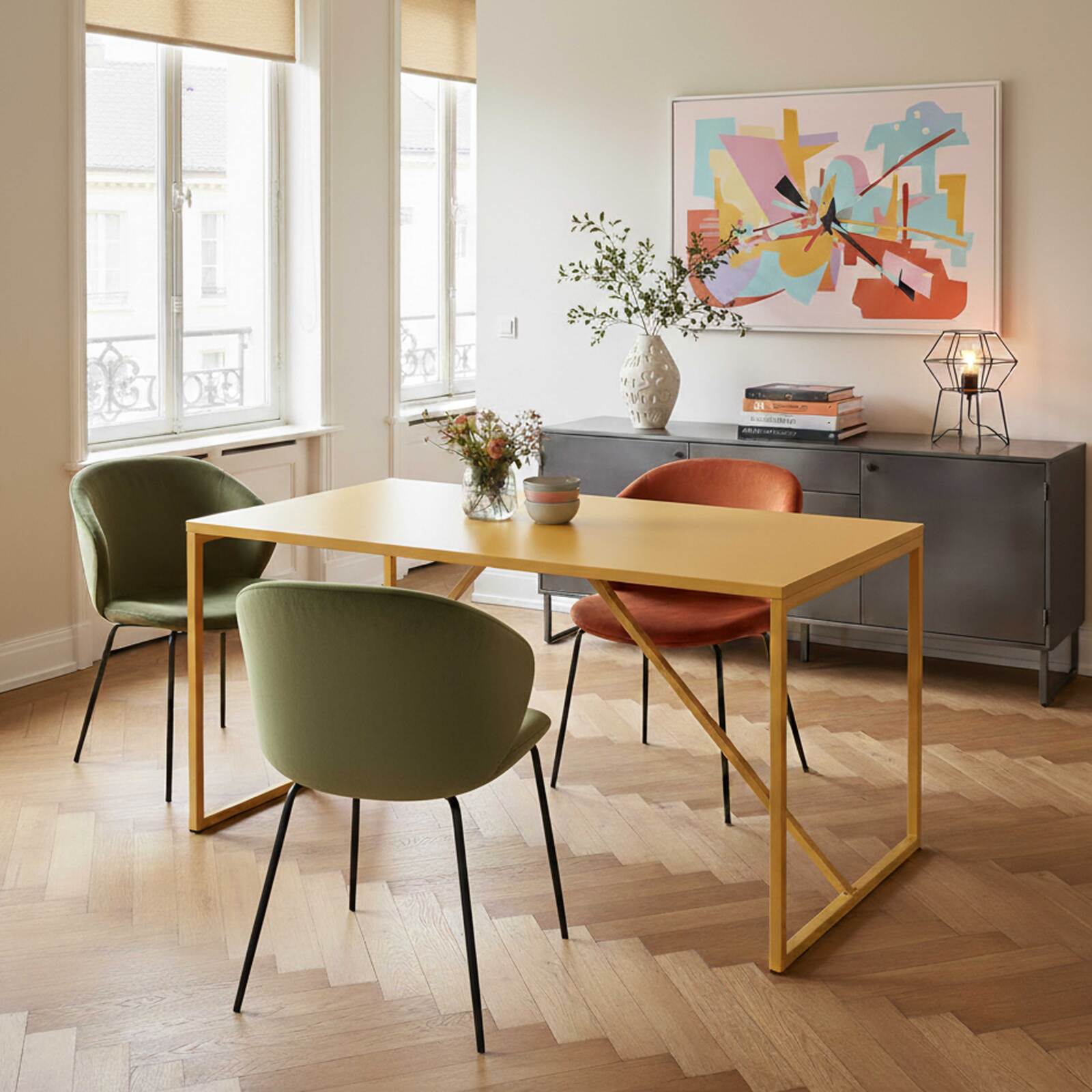 Esstisch aus Metall, für 4 Personen