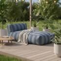 Chaiselongue im gestreiften Design für ein modulares Outdoor-Sofa