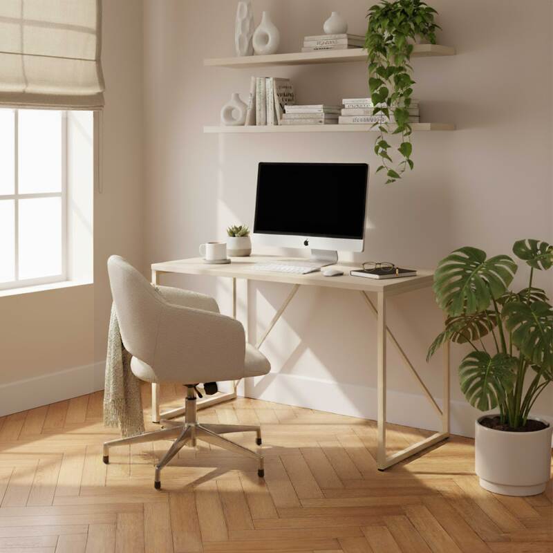 Schreibtisch einfarbig, 120 x 60 cm