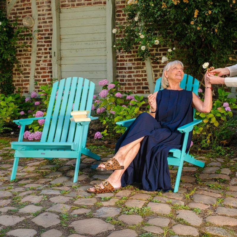 Set aus 2 klappbaren, verstellbaren Relaxsessel mit 3 Positionen aus FSC®-zertifiziertem Eukalyptusholz  (2/6)