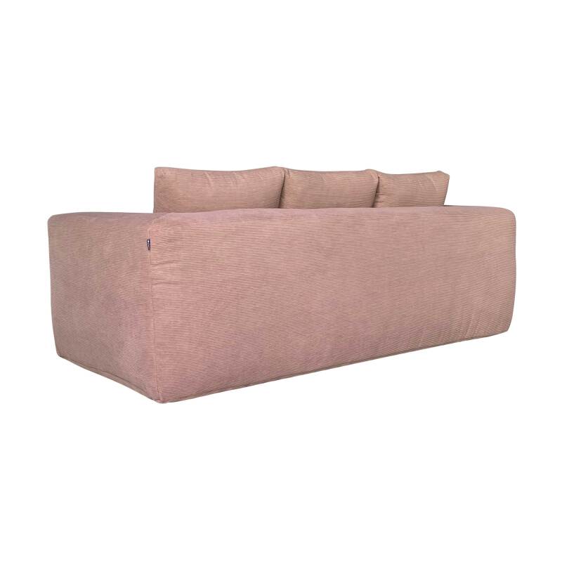 Sofa 3-Sitzer aus geripptem Stoff mit Kissen (4/6)