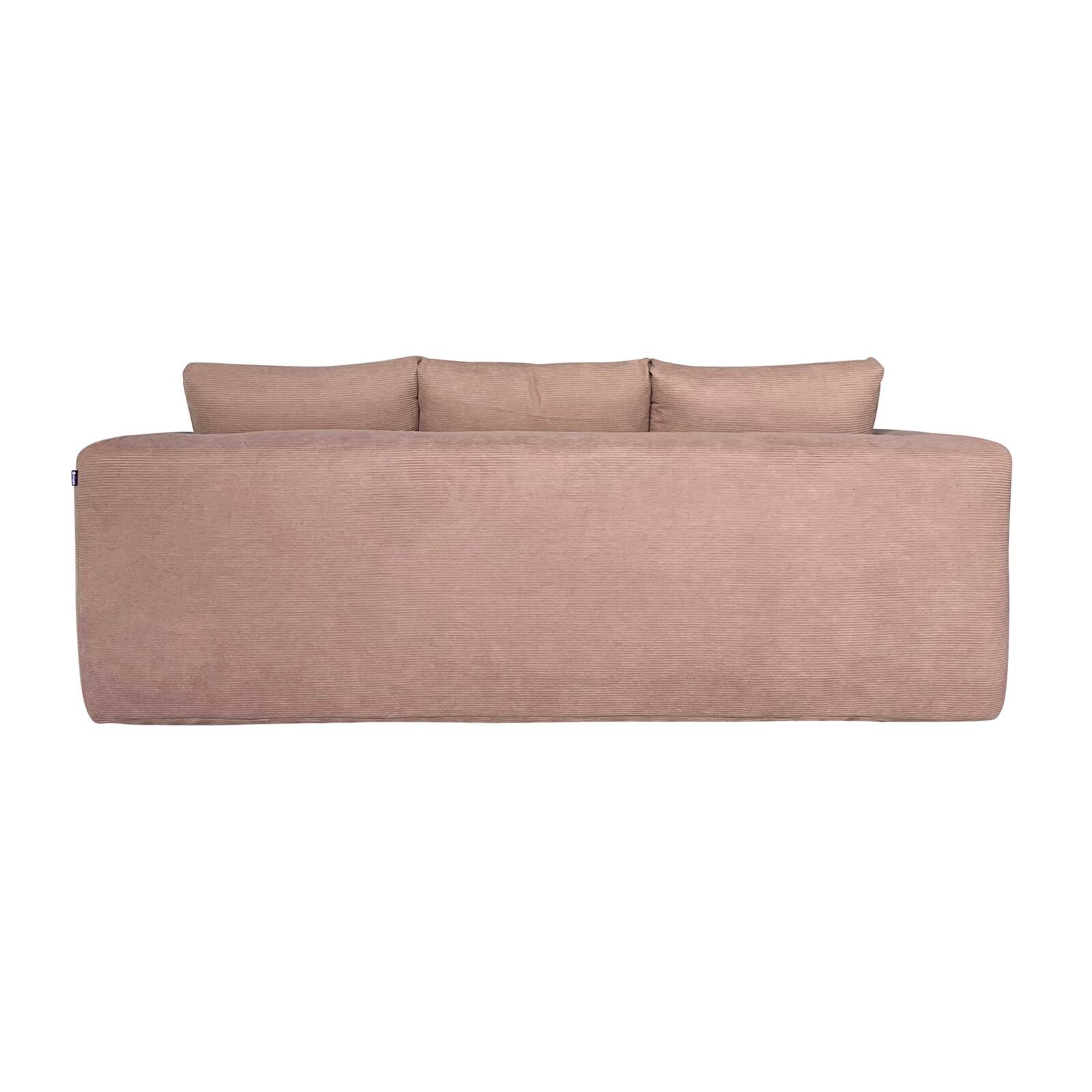 Sofa 3-Sitzer aus geripptem Stoff mit Kissen