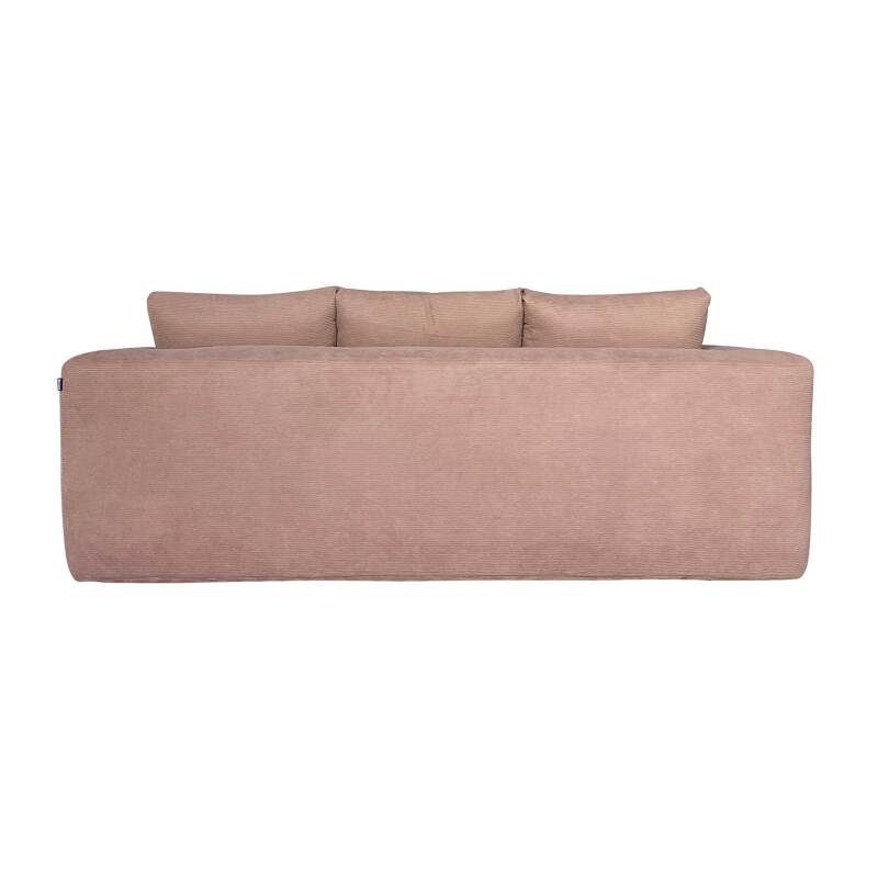 Sofa 3-Sitzer aus geripptem Stoff mit Kissen (3/6)