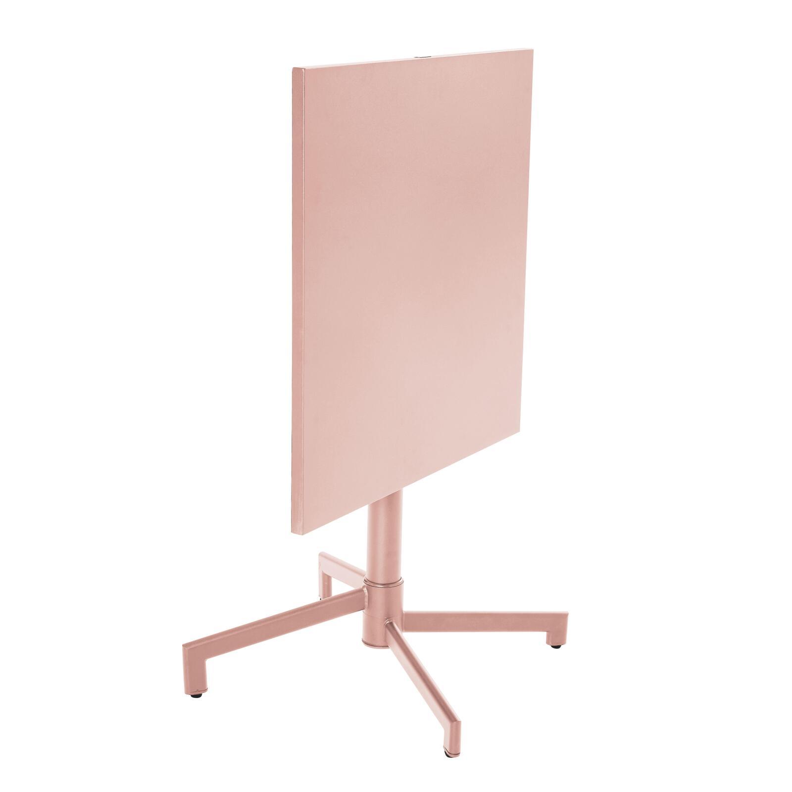 Gartentisch Quadratisch verstellbarer aus Metall, 4 Personen, 70x70 cm