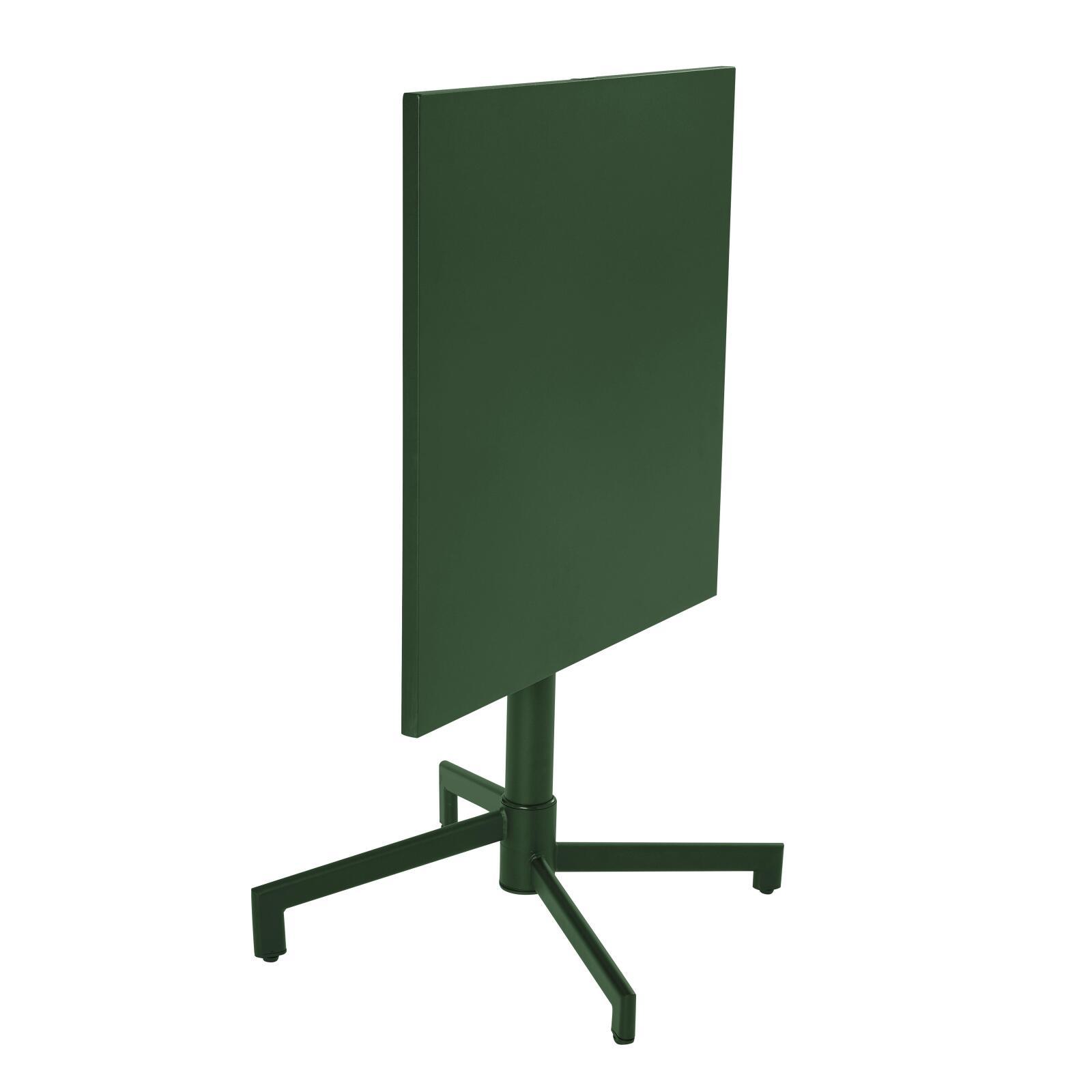 Gartentisch Quadratisch verstellbarer aus Metall, 4 Personen, 70x70 cm