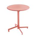 Gartentisch Bistro-Stil Rund verstellbarer aus Metall, 4 Personen, Ø70x72 cm