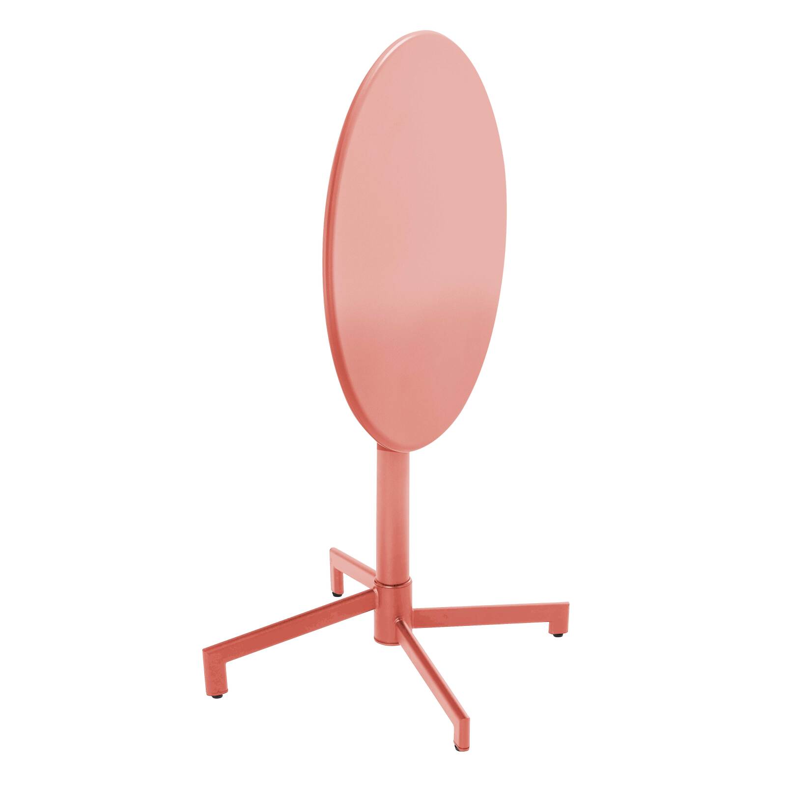 Gartentisch Bistro-Stil Rund verstellbarer aus Metall, 4 Personen, Ø70x72 cm
