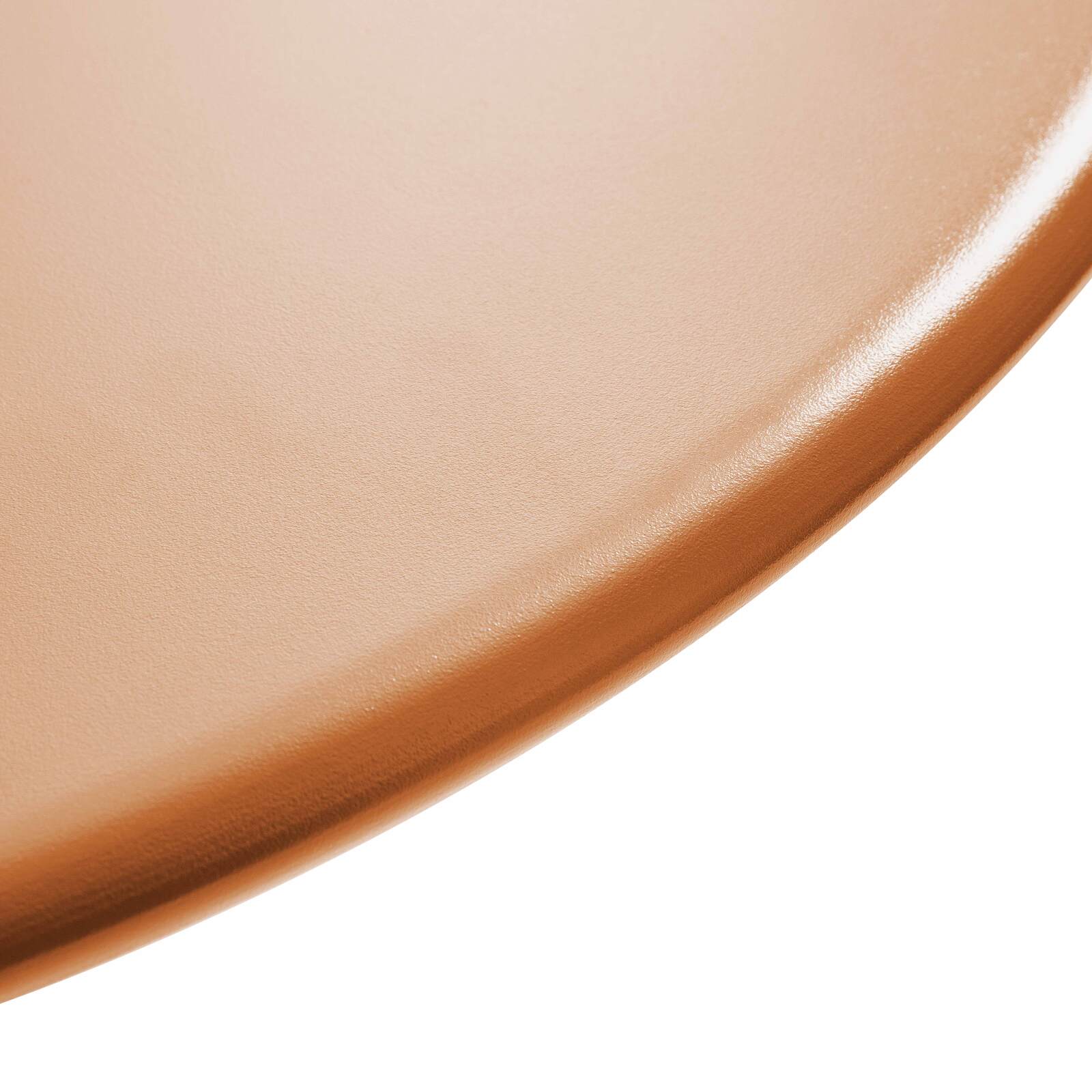 Gartentisch Bistro-Stil Rund verstellbarer aus Metall, 4 Personen, Ø70x72 cm