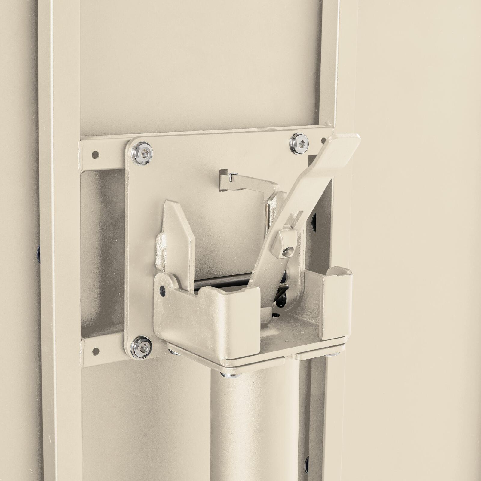 Gartentisch Bistro-Stil Rund verstellbarer aus Metall, 4 Personen, Ø70x72 cm