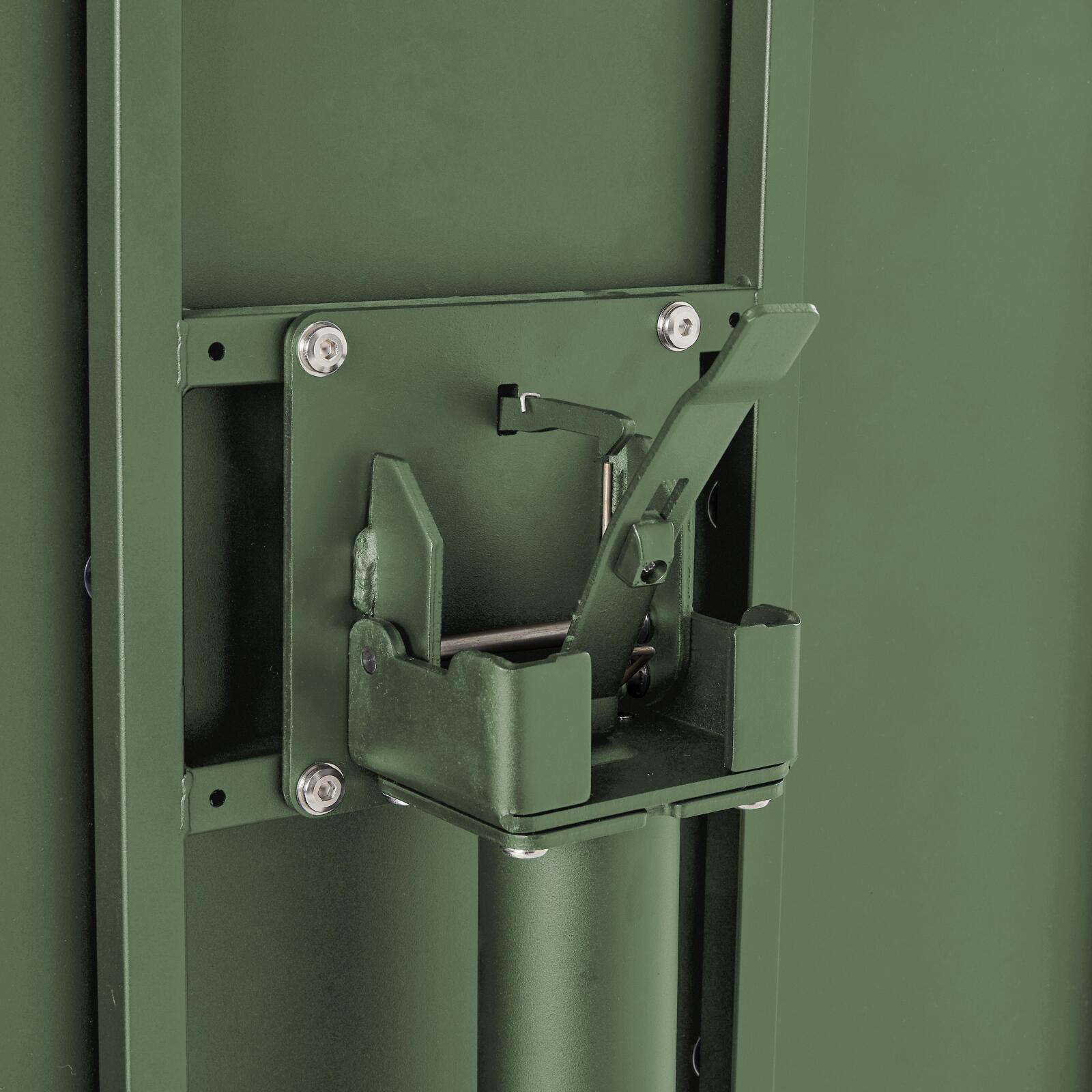 Gartentisch Bistro-Stil Rund verstellbarer aus Metall, 4 Personen, Ø70x72 cm