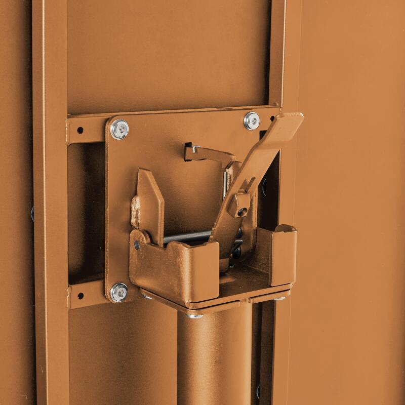 Gartentisch Bistro-Stil Rund verstellbarer aus Metall, 4 Personen, Ø70x72 cm (4/5)