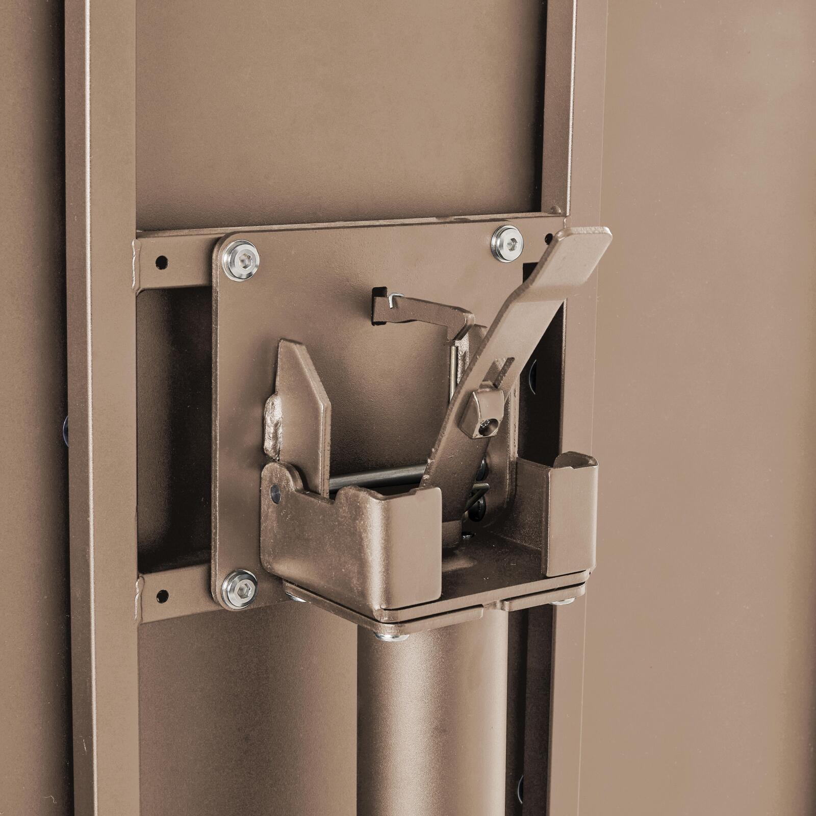 Gartentisch Bistro-Stil Rund verstellbarer aus Metall, 4 Personen, Ø70x72 cm