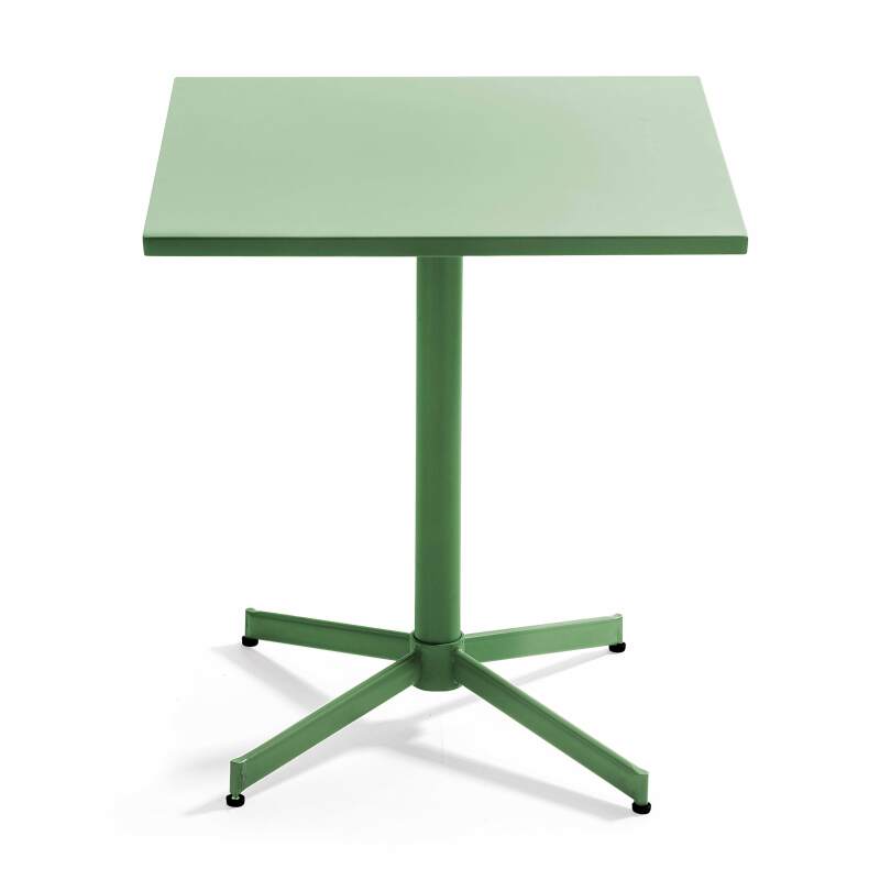 Gartentisch Quadratisch verstellbarer aus Metall, 4 Personen, 70x70 cm