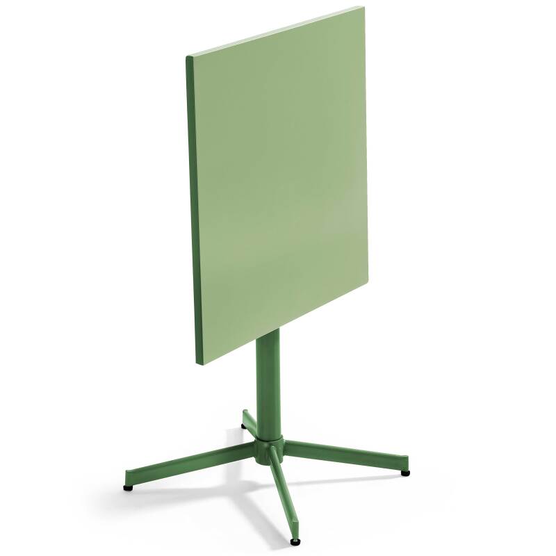 Gartentisch Quadratisch verstellbarer aus Metall, 4 Personen, 70x70 cm