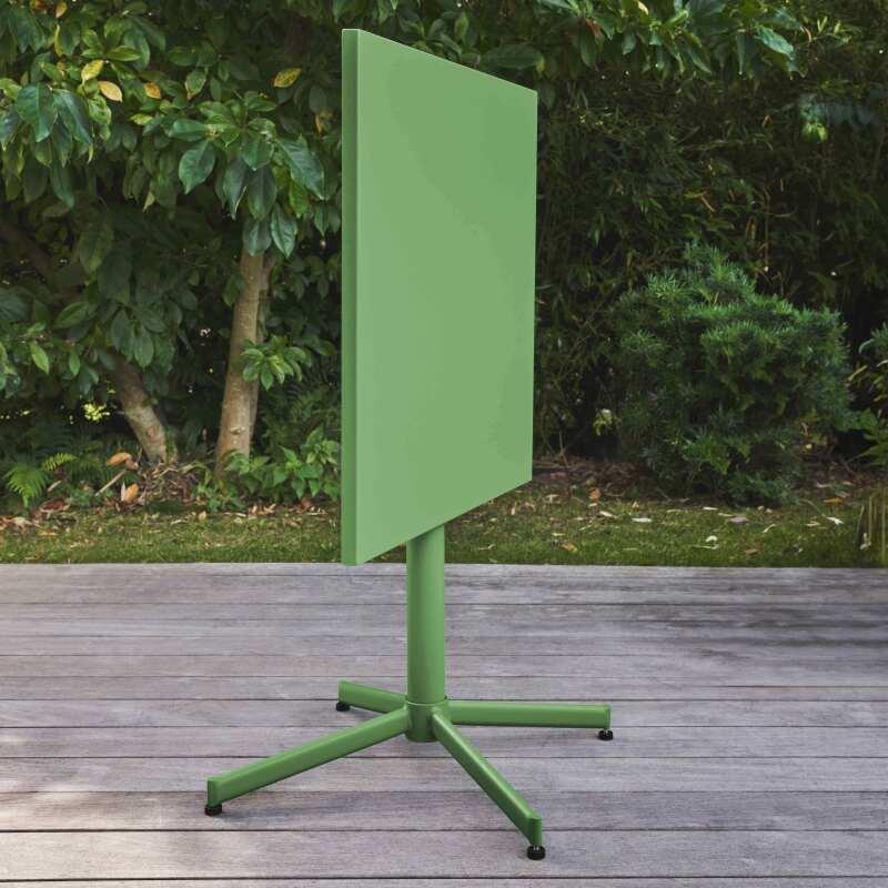 Gartentisch Quadratisch verstellbarer aus Metall, 4 Personen, 70x70 cm