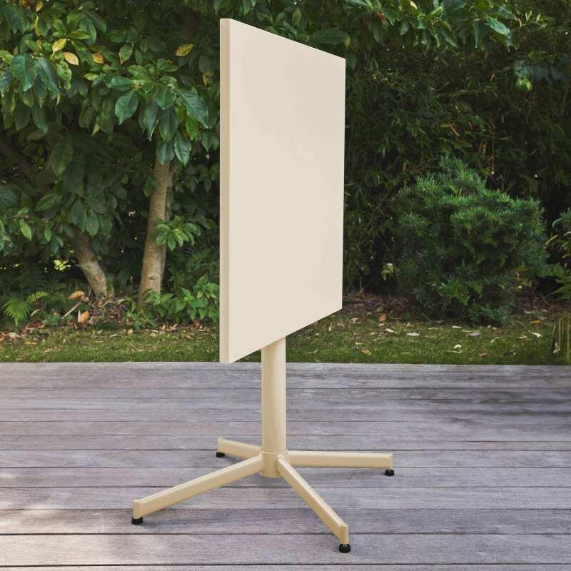 Gartentisch Quadratisch verstellbarer aus Metall, 4 Personen, 70x70 cm