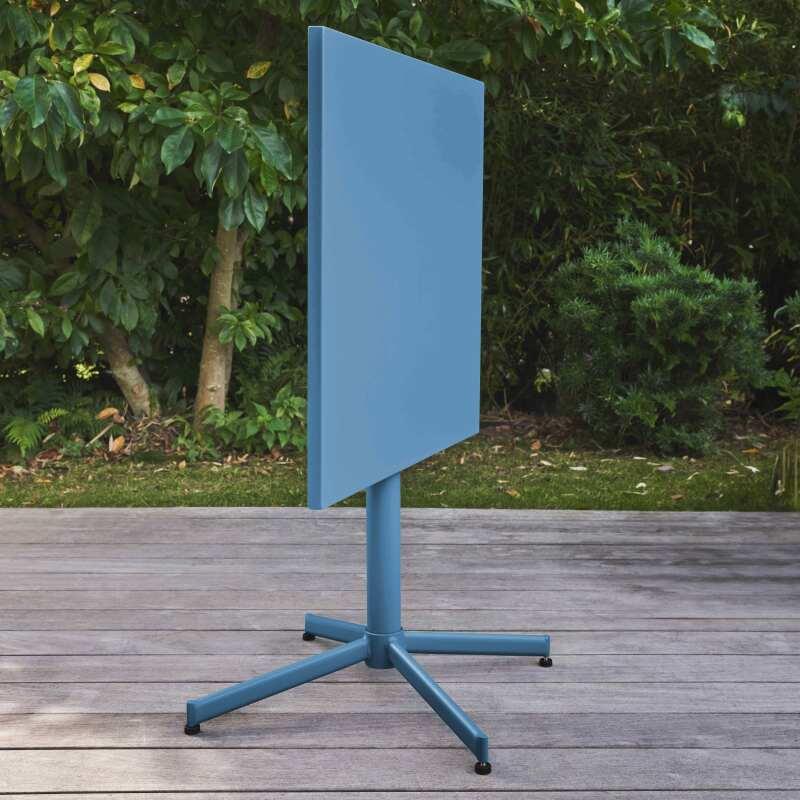 Gartentisch Quadratisch verstellbarer aus Metall, 4 Personen, 70x70 cm (2/8)