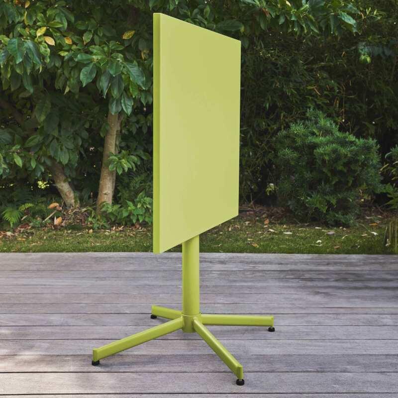 Gartentisch Quadratisch verstellbarer aus Metall, 4 Personen, 70x70 cm (2/8)