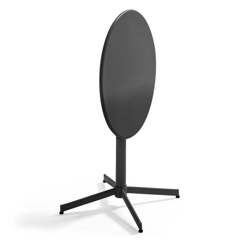 Gartentisch Bistro-Stil Rund verstellbarer aus Metall, 4 Personen, Ø70x72 cm (3/7)