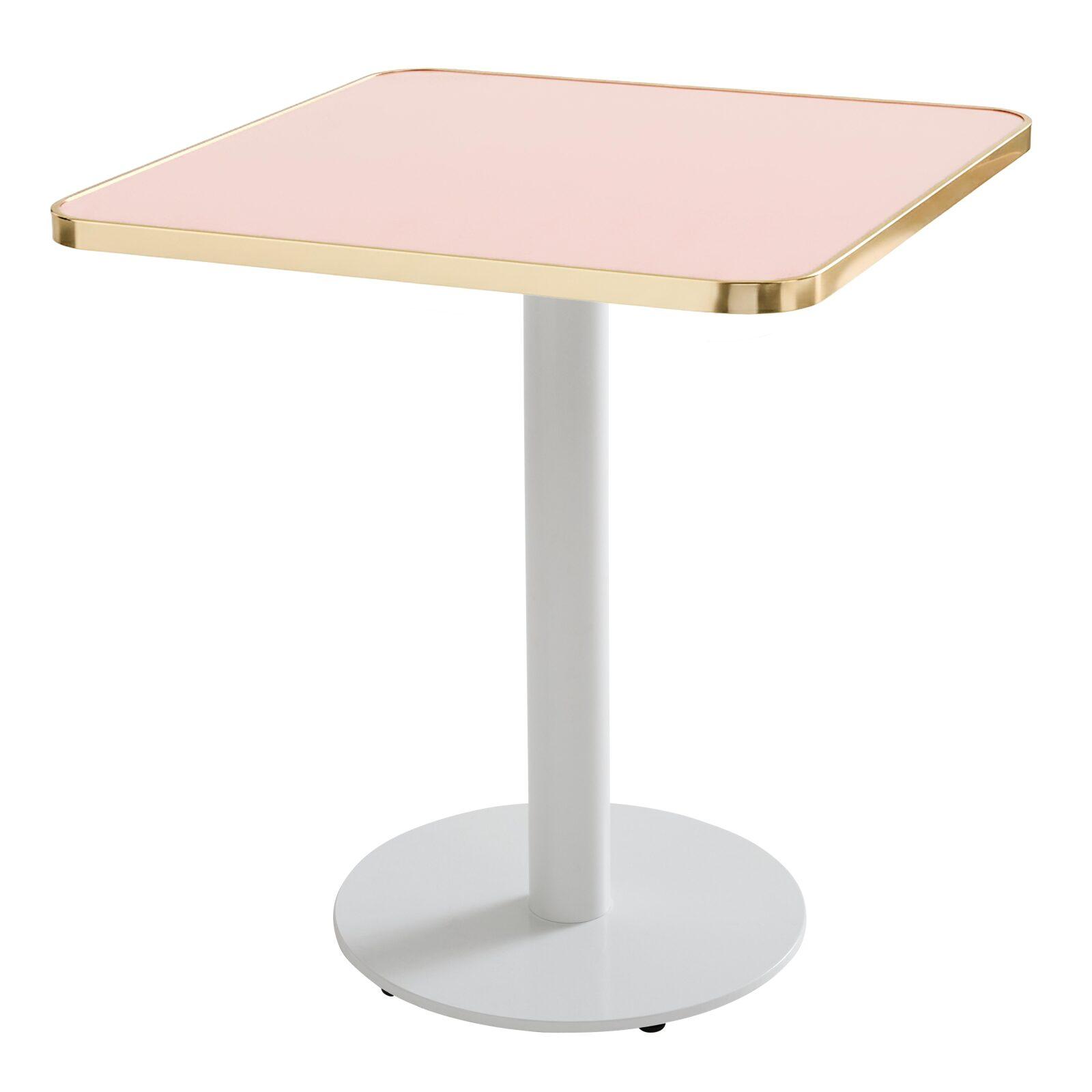 Tischplatte aus Sperrholz mit Laminatbeschichtung 70x70 cm mit Aluminiumkanten