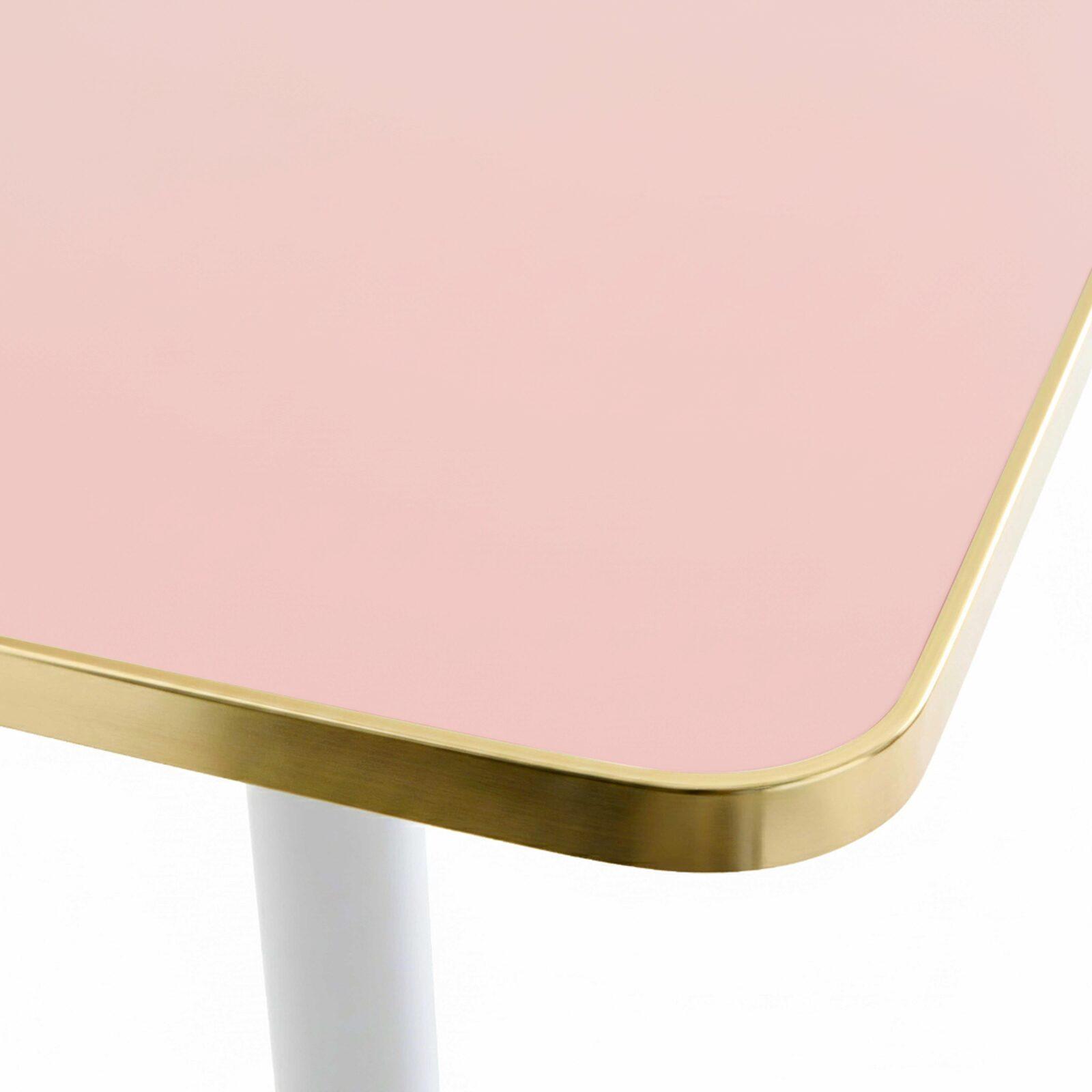 Tischplatte aus Sperrholz mit Laminatbeschichtung 70x70 cm mit Aluminiumkanten