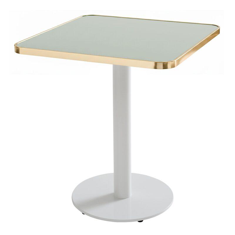 Tischplatte aus Sperrholz mit Laminatbeschichtung 70x70 cm mit Aluminiumkanten (4/5)