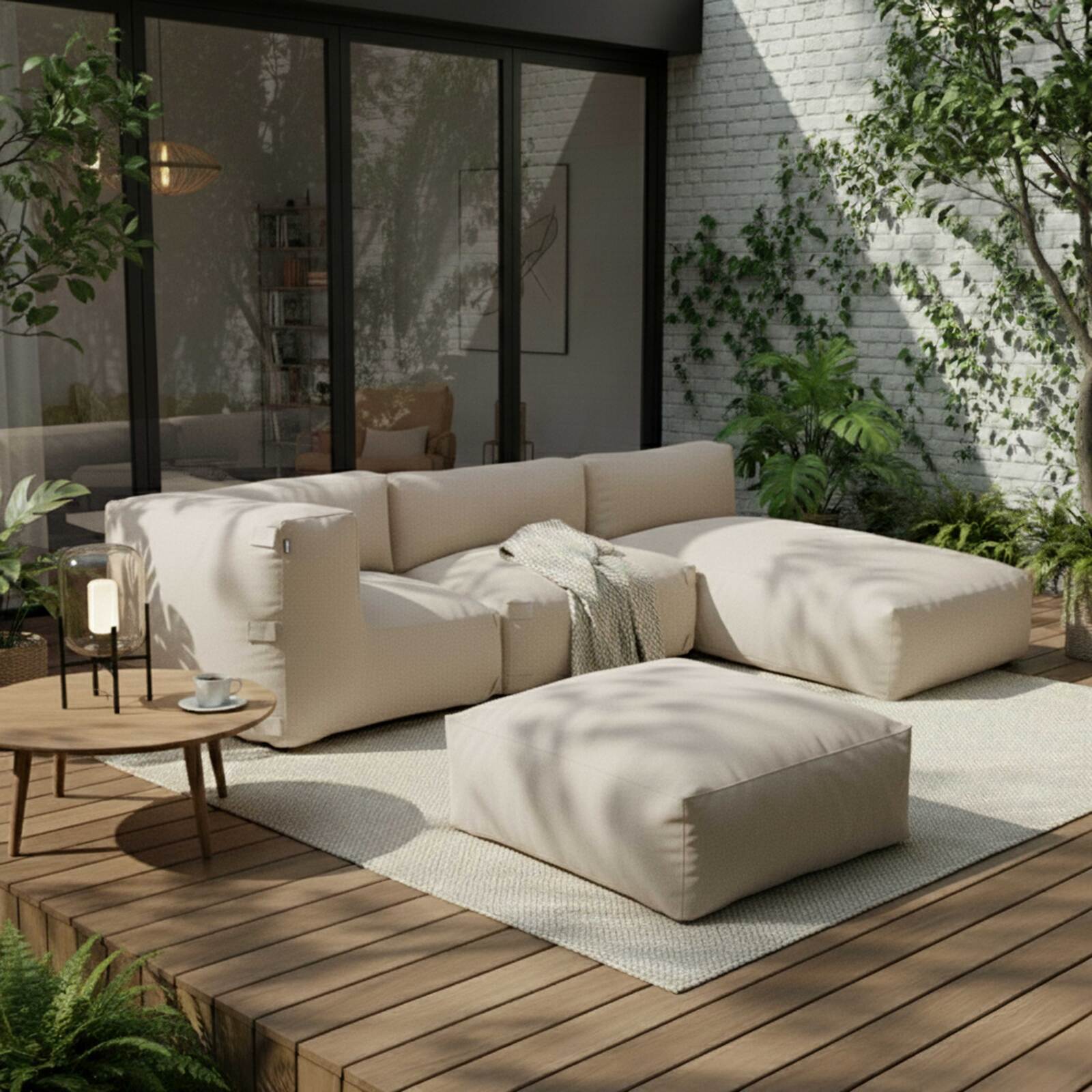 Sessel für modulare Outdoor-Sofa