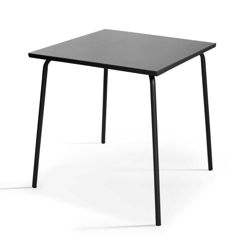 Quadratischer Gartentisch aus Metall (70 x 70 cm)