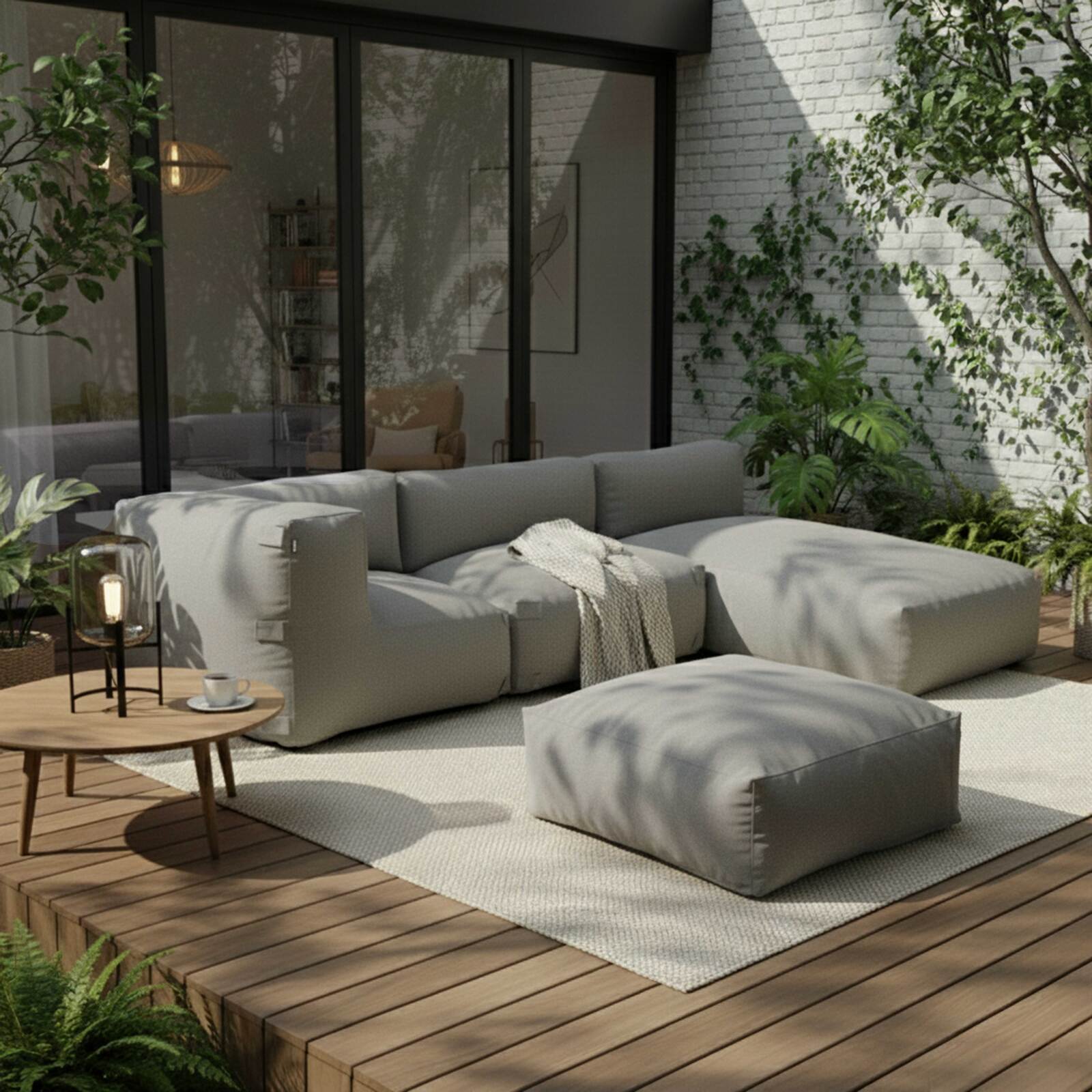Sessel für modulare Outdoor-Sofa