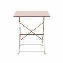 Gartentisch Bistro-Stil Quadratisch klappbarer aus Metall, 2 Personen, 60x60 cm